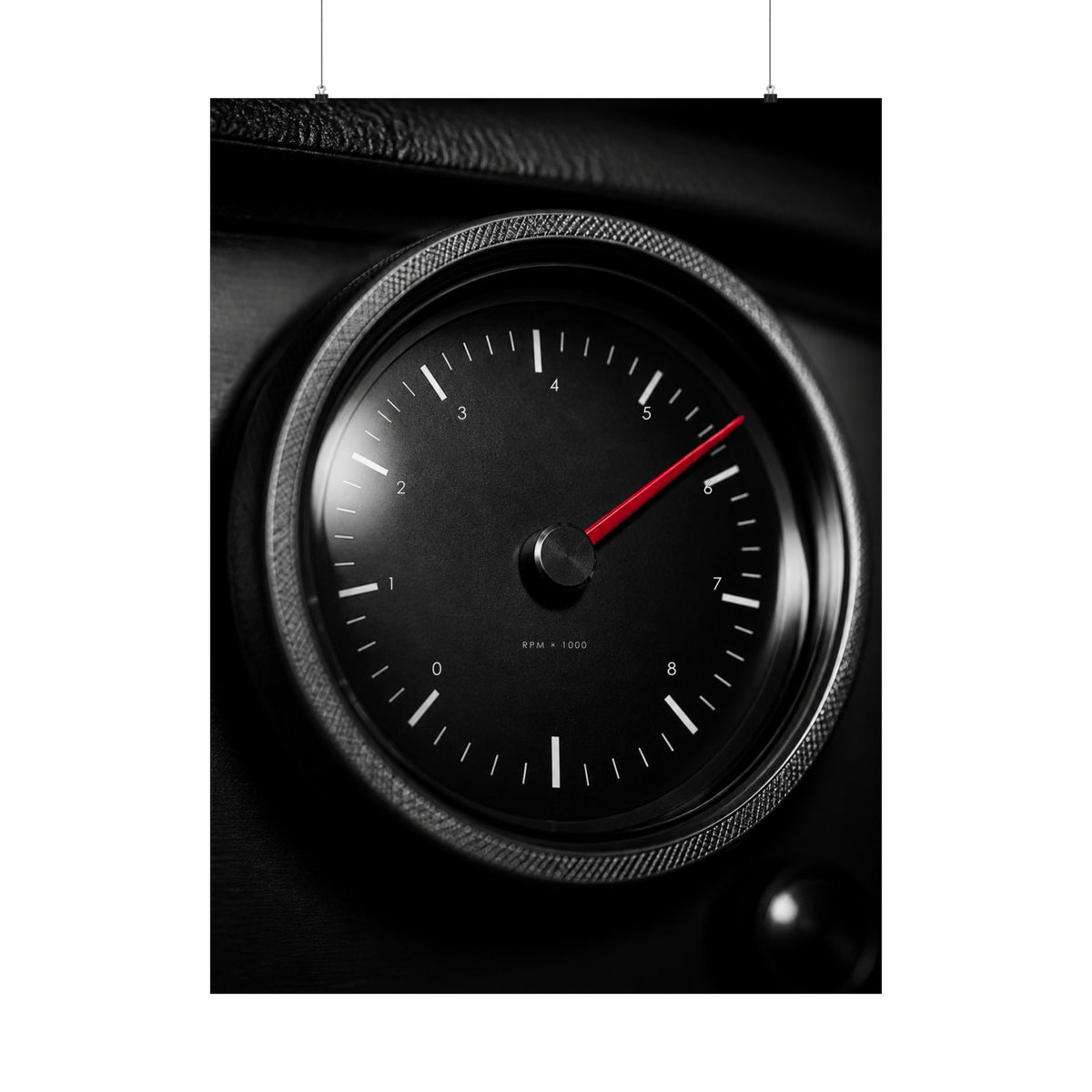 Redline Gauge - Tachometer Wall Art | Matte Poster