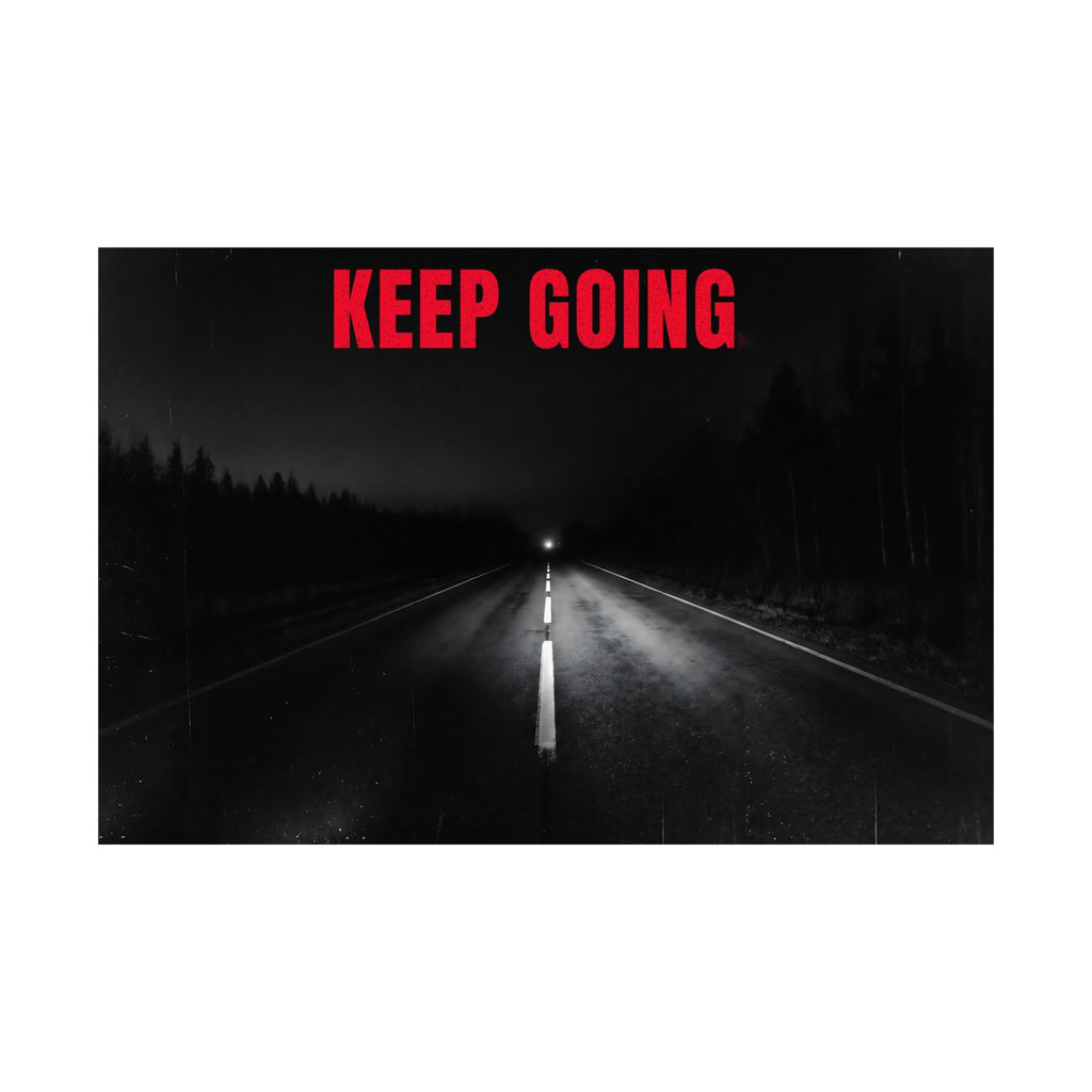 The Extra Mile - Night Road Wall Art | Matte Poster (Landscape)