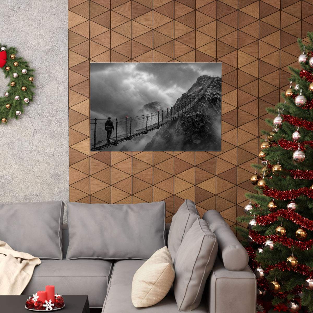 Cross What Scares You - Bedroom Art Prints | Matte Poster (Landscape)