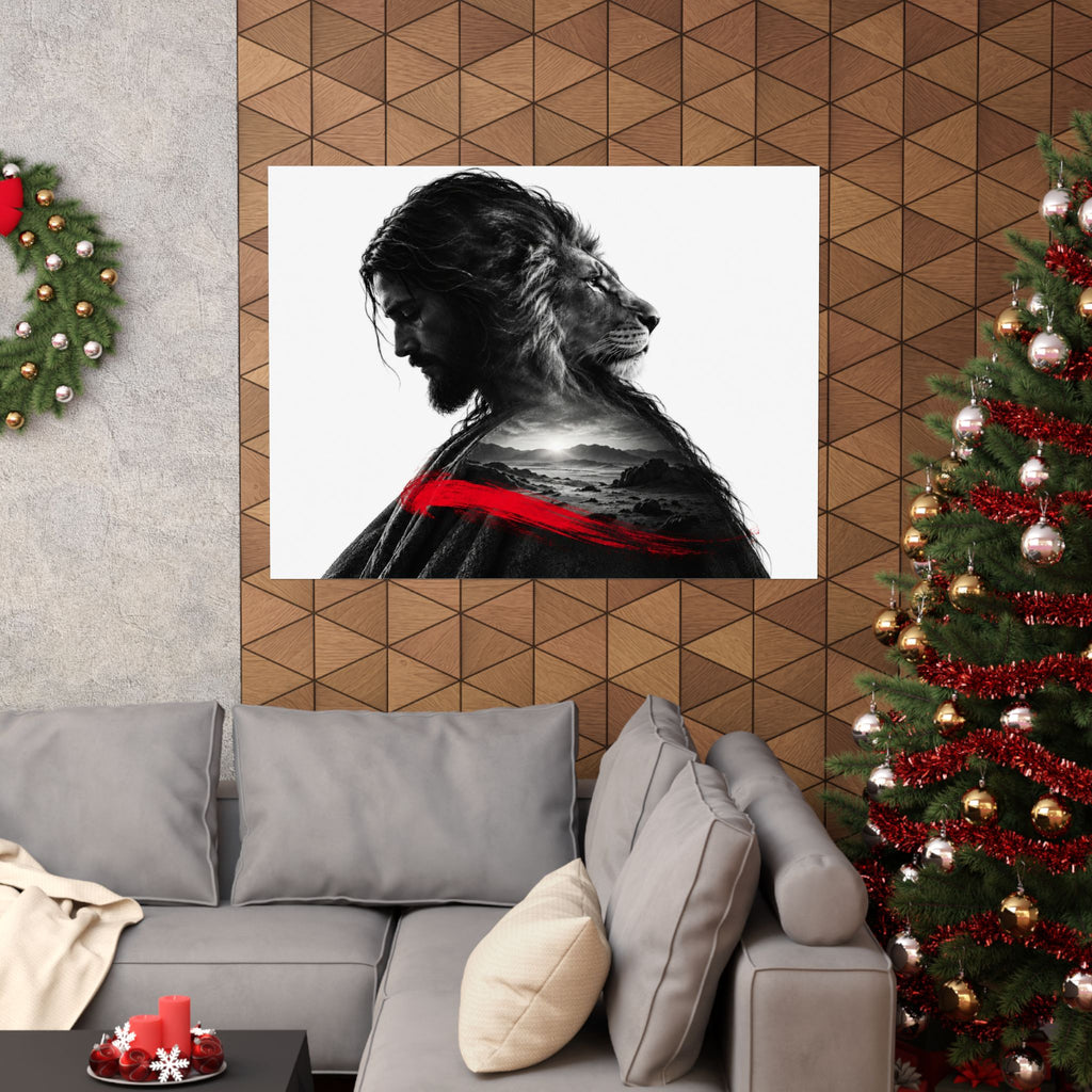 Lion of Judah - Christian Wall Art | Matte Poster (Landscape)