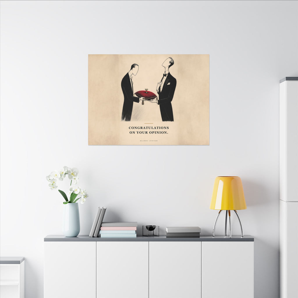 Congratulations on Your Opinion - Funny Wall Art | Canvas (Landscape)