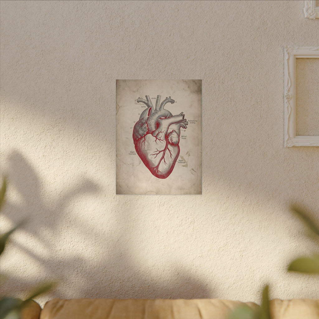 The Anatomical Heart - Wall Art For Doctor Office | Canvas