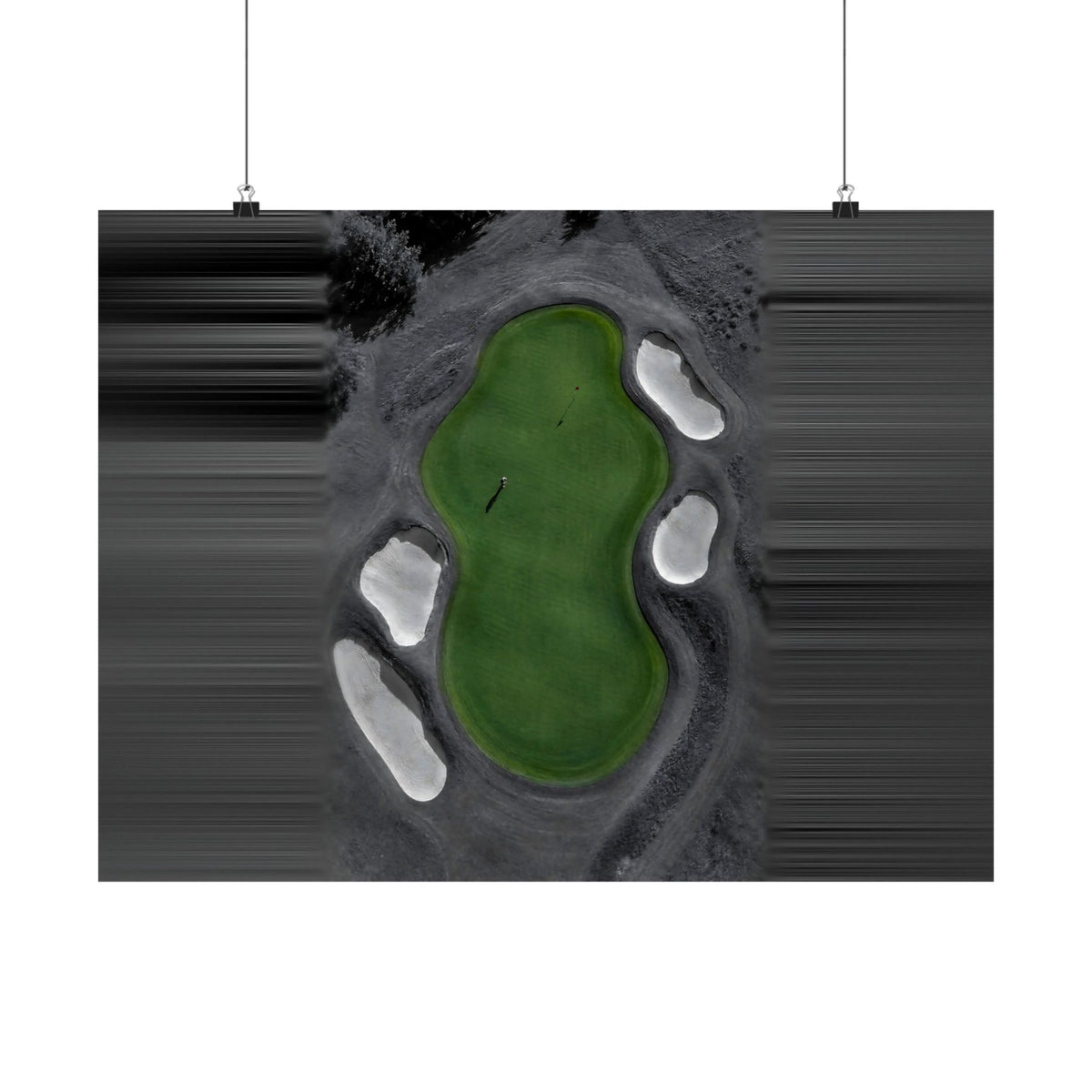Aerial Solitude - Golf Course Wall Art | Matte Poster (Landscape)
