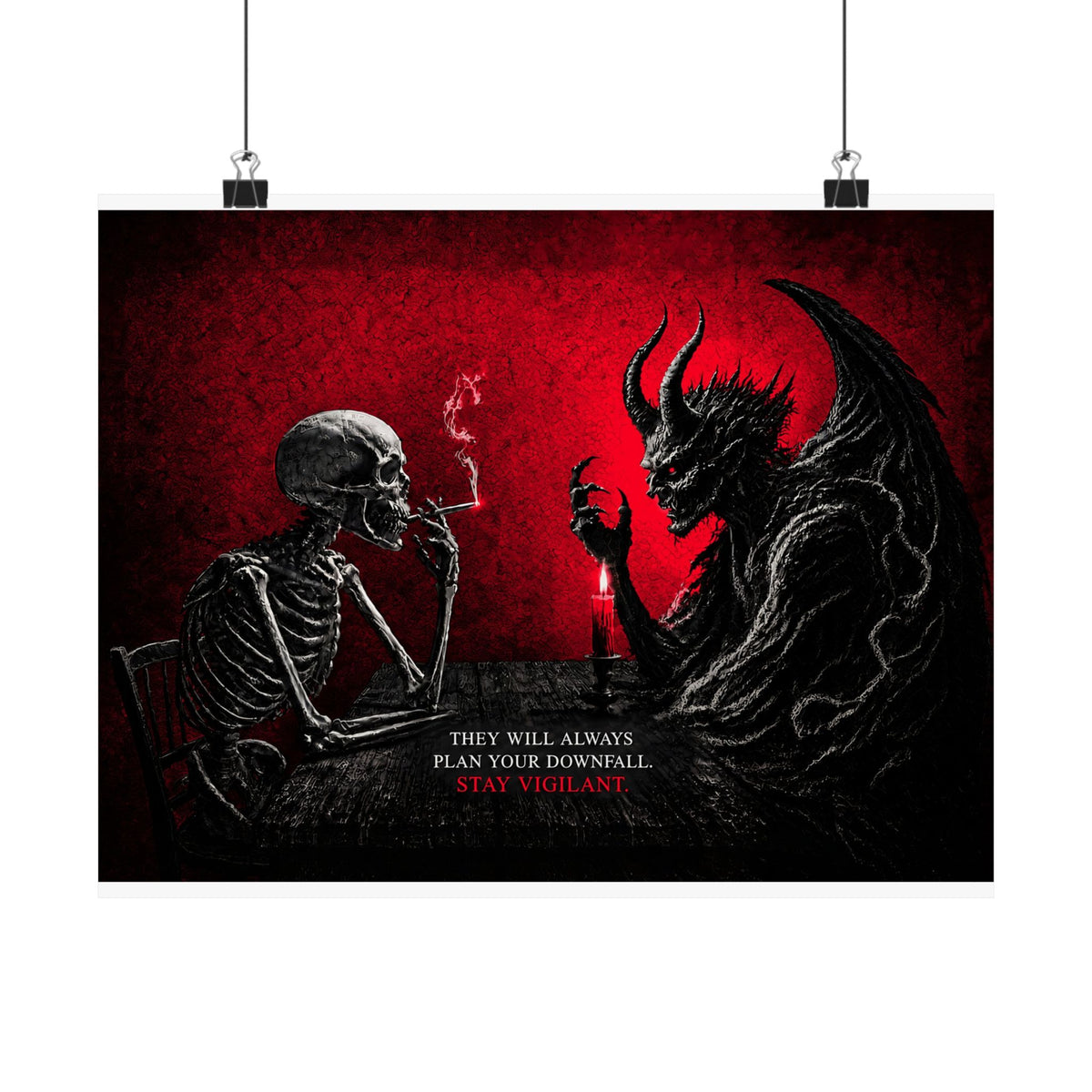 Stay Vigilant - Dark Wall Art | Matte Poster (Landscape)