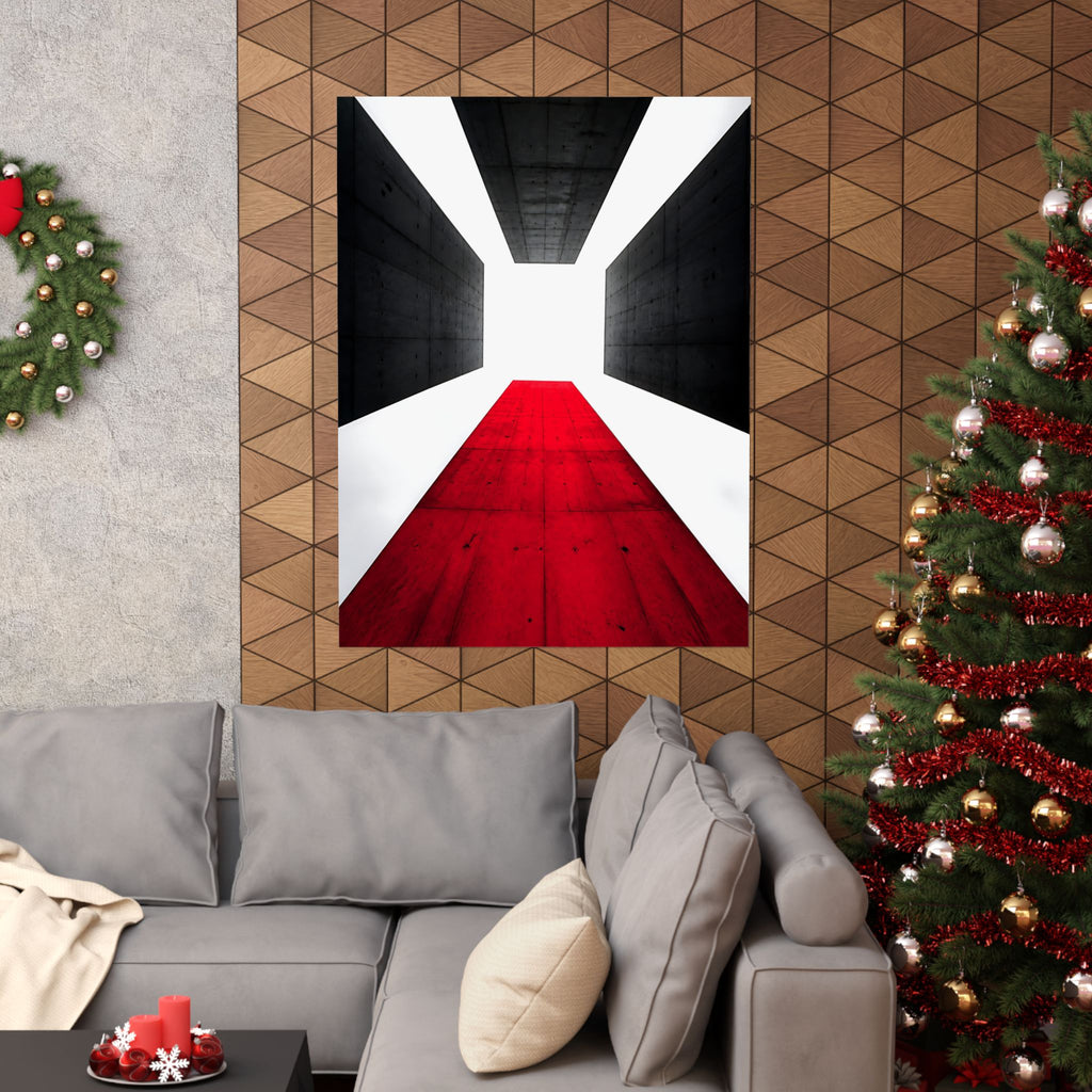 The Red Facade - Red Wall Decor | Matte Poster