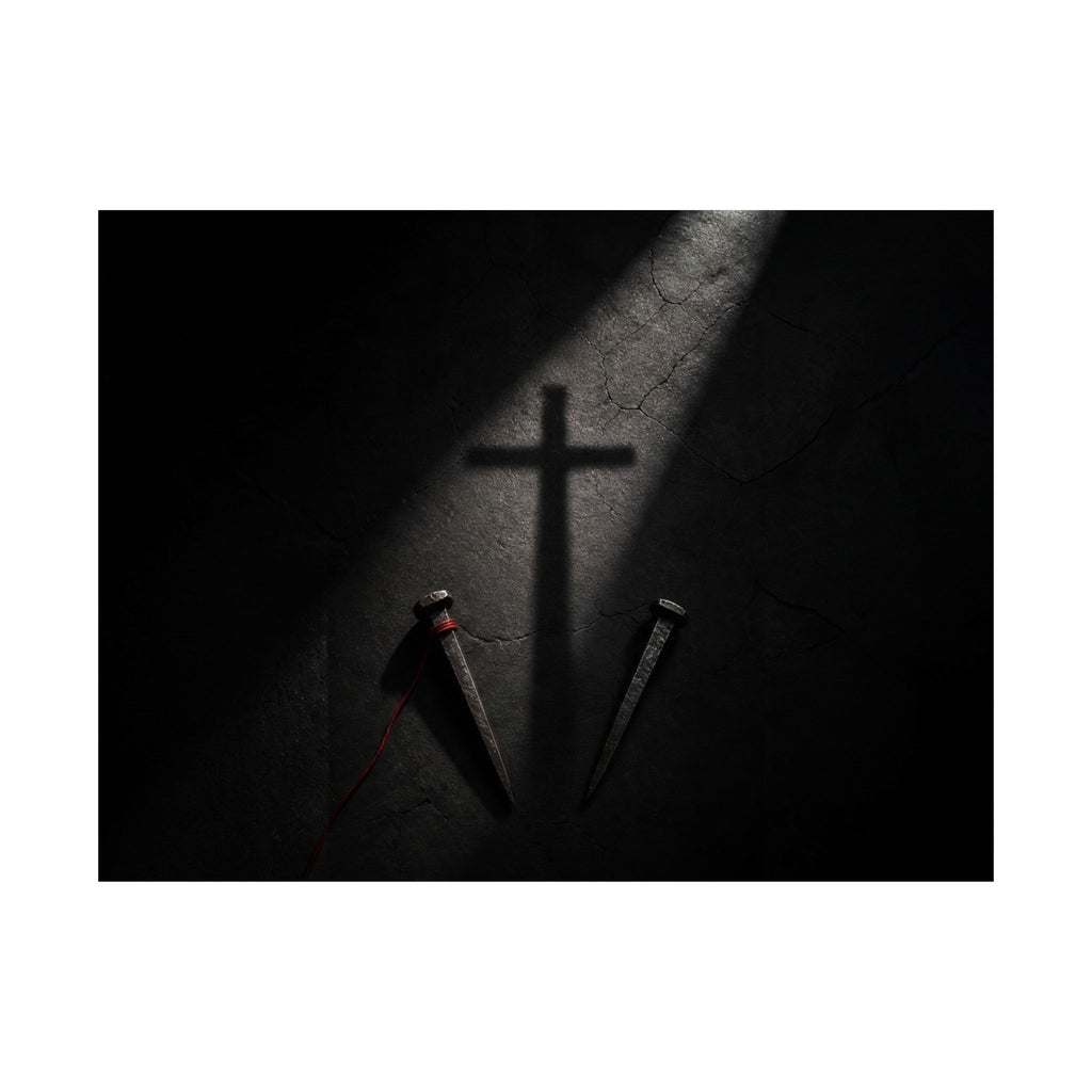 Nails and Shadow - Christian Wall Art | Matte Poster (Landscape)