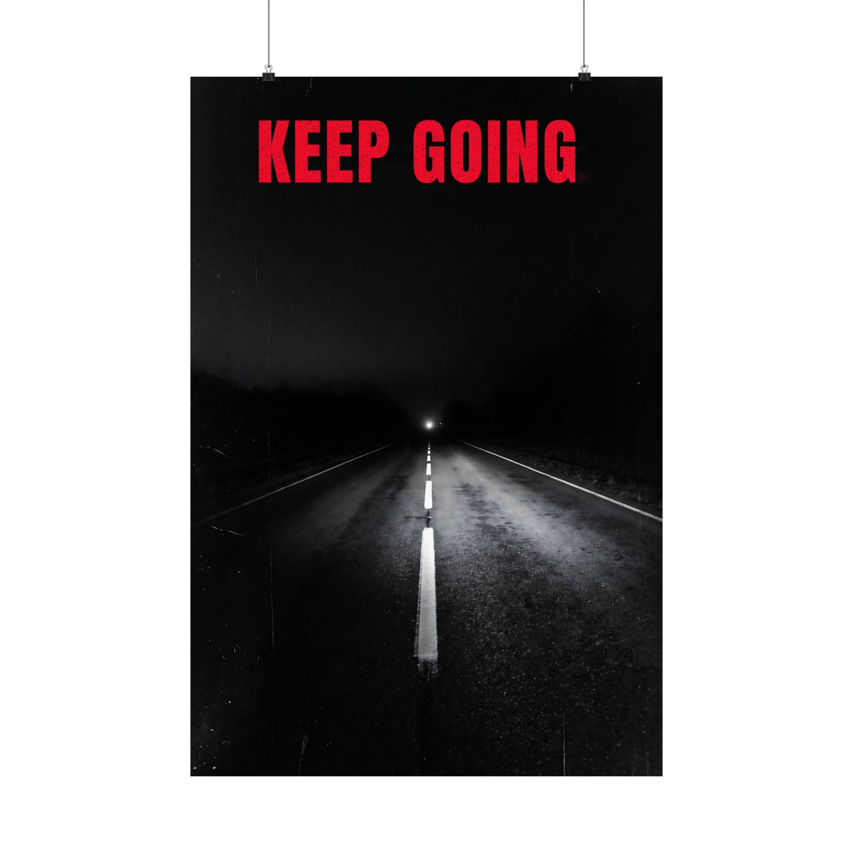 The Extra Mile - Night Road Wall Art | Matte Poster
