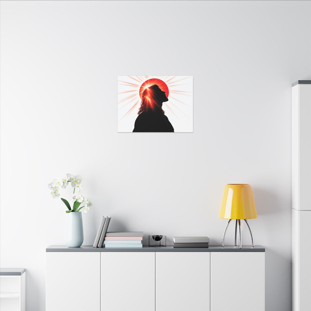 Jesus Silhouette - Christian Wall Art | Canvas (Landscape)