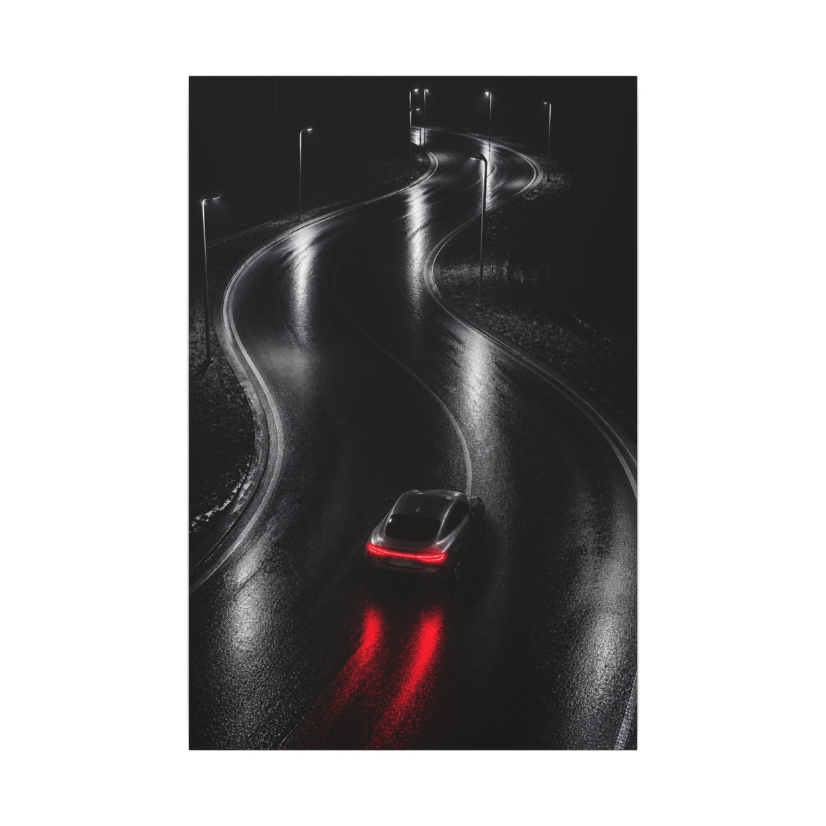 The Racing Line - Night Driving Wall Art | Canvas