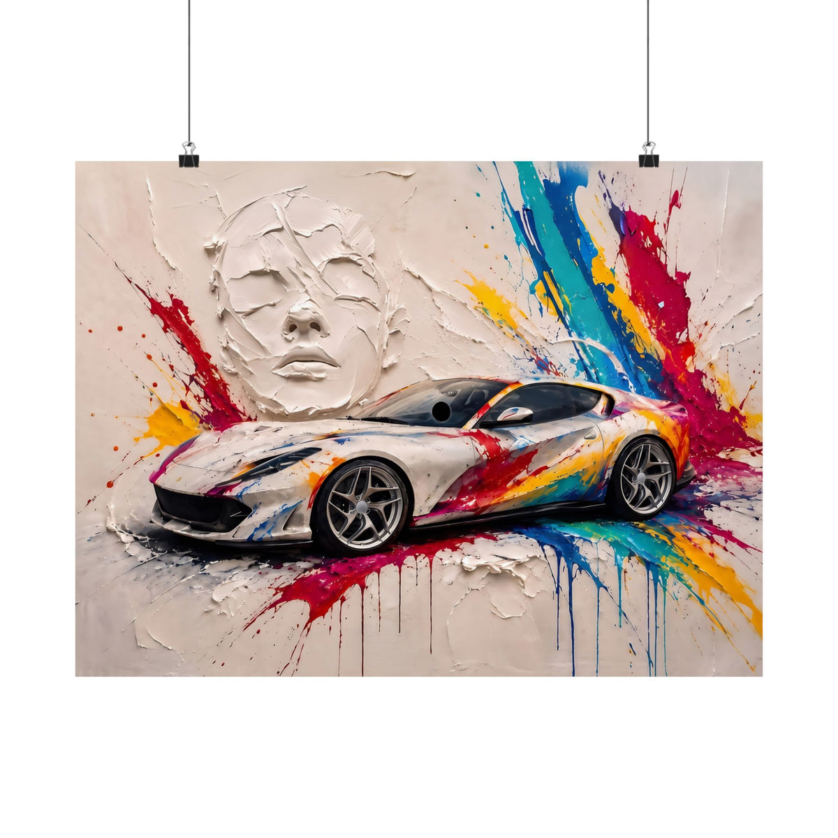 Full Throttle Wide - Supercar Splash Art Landscape | Matte Poster