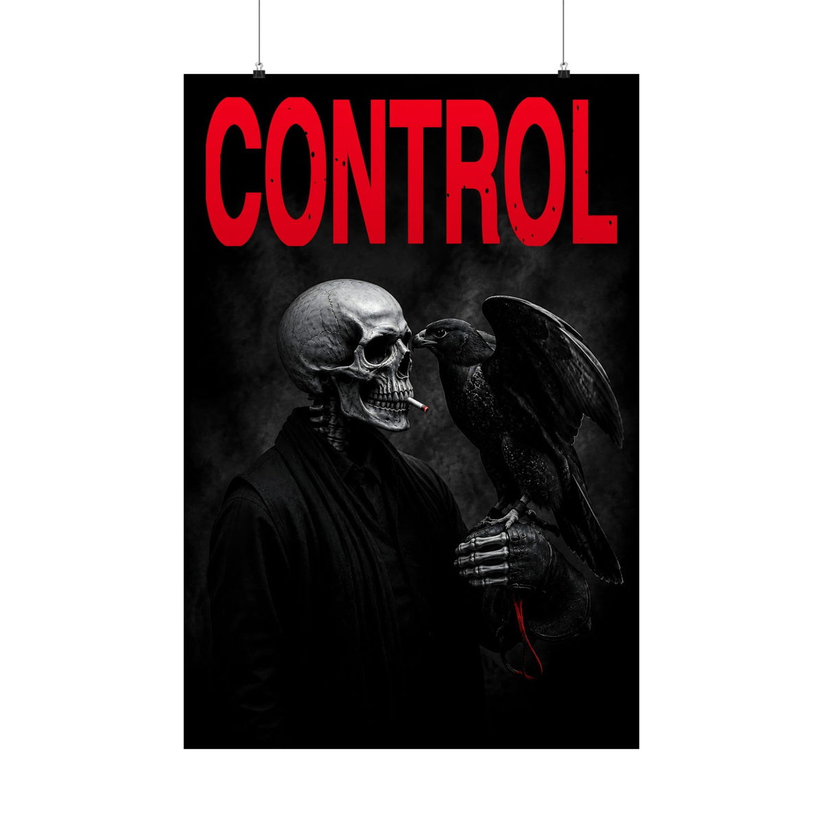 Control - Gothic Raven Artwork | Matte Poster