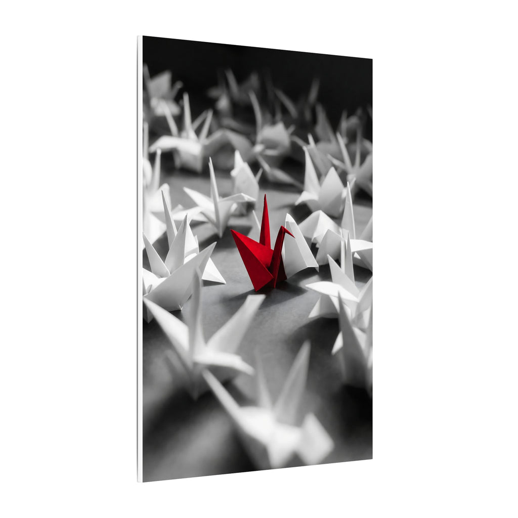 The Red Crane - Unique Wall Art For Office | Canvas