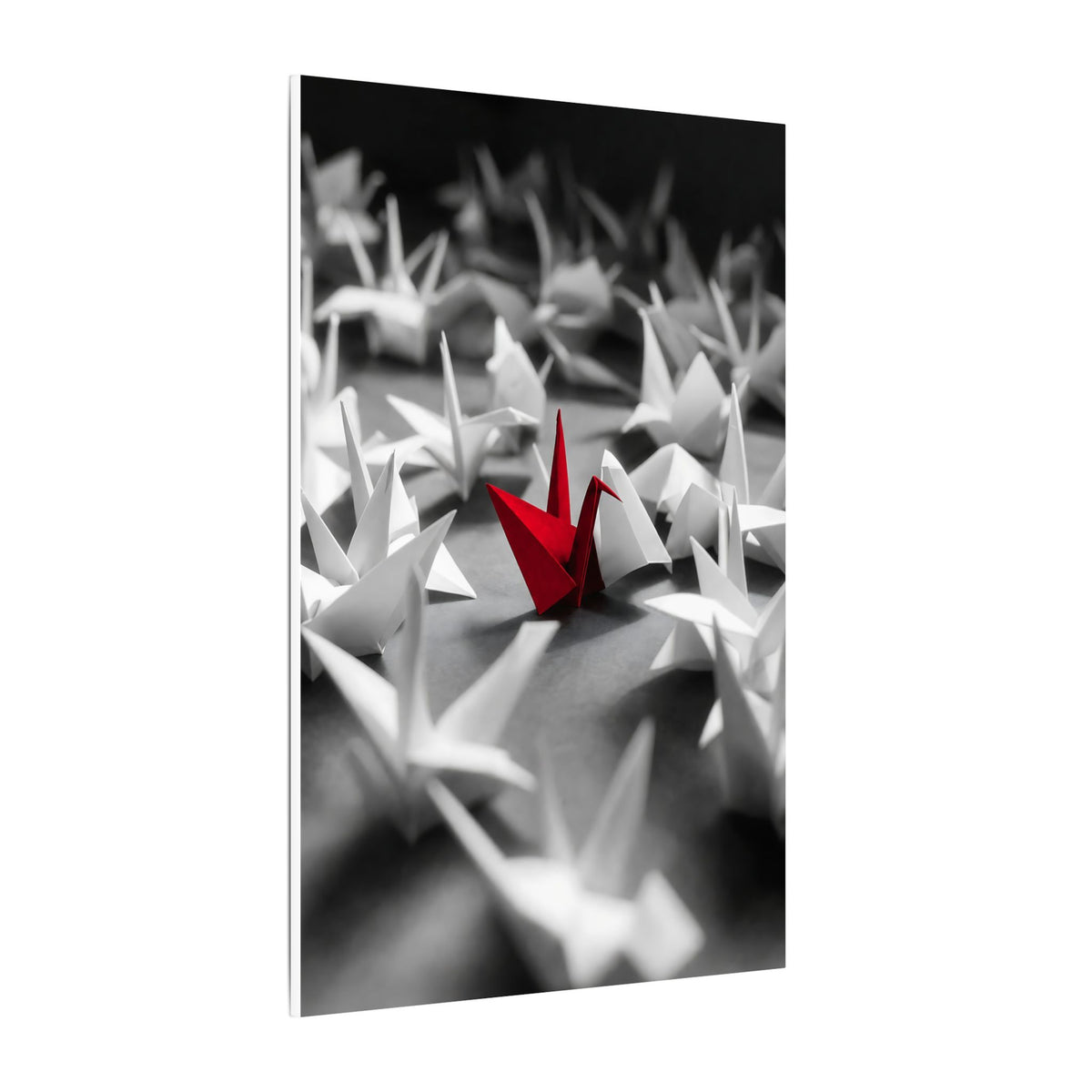 The Red Crane - Unique Wall Art For Office | Canvas
