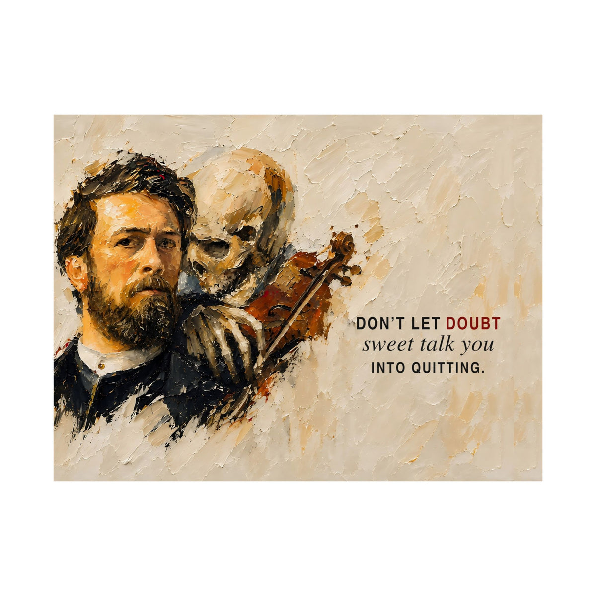 Don't Let Doubt - Motivational Wall Art | Matte Poster (Landscape)