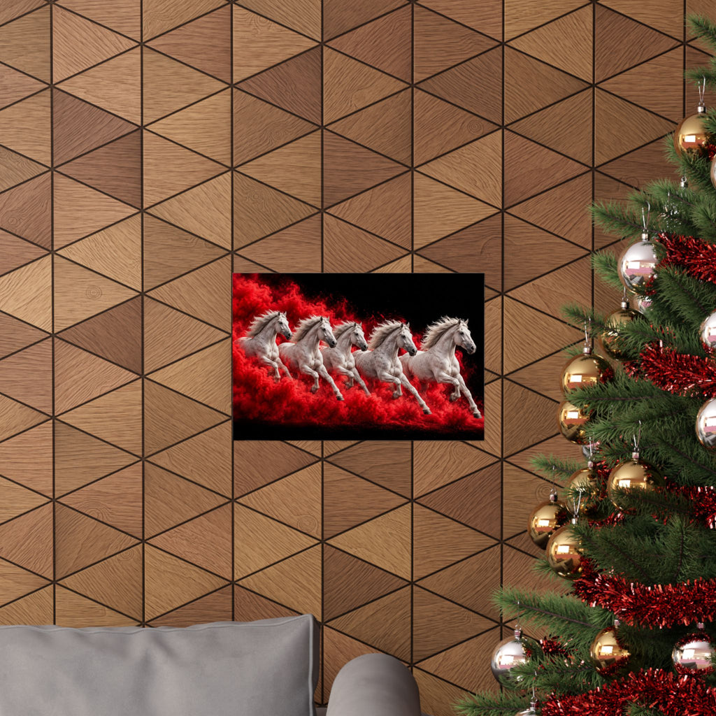 Stampede - Horse Wall Art | Matte Poster (Landscape)