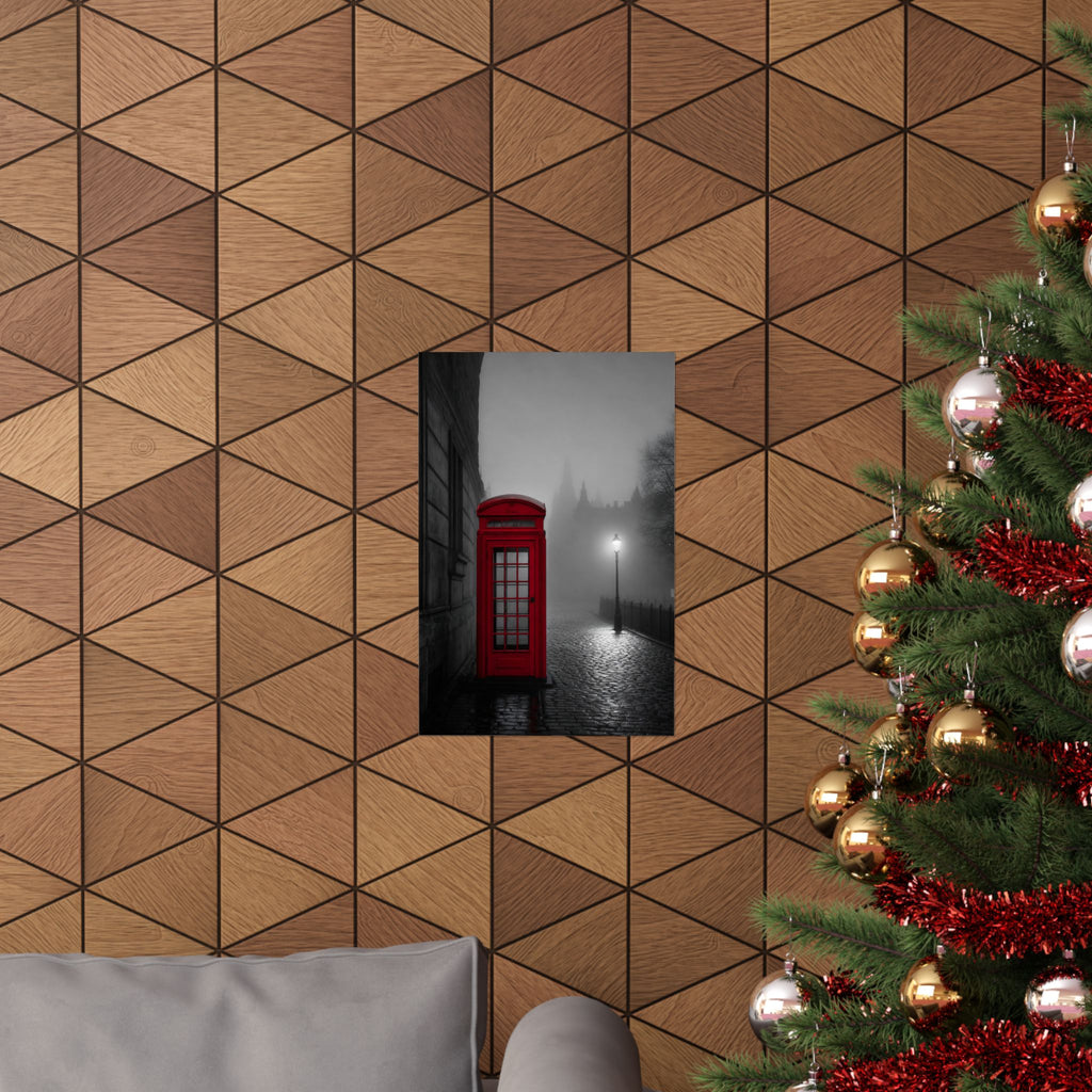 The Red Booth - Unique Office Art | Matte Poster