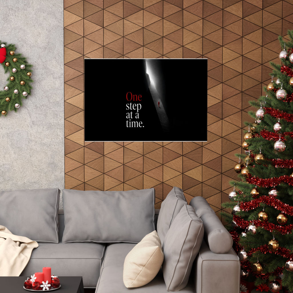 One Step at a Time - Office Wall Art | Matte Poster (Landscape)