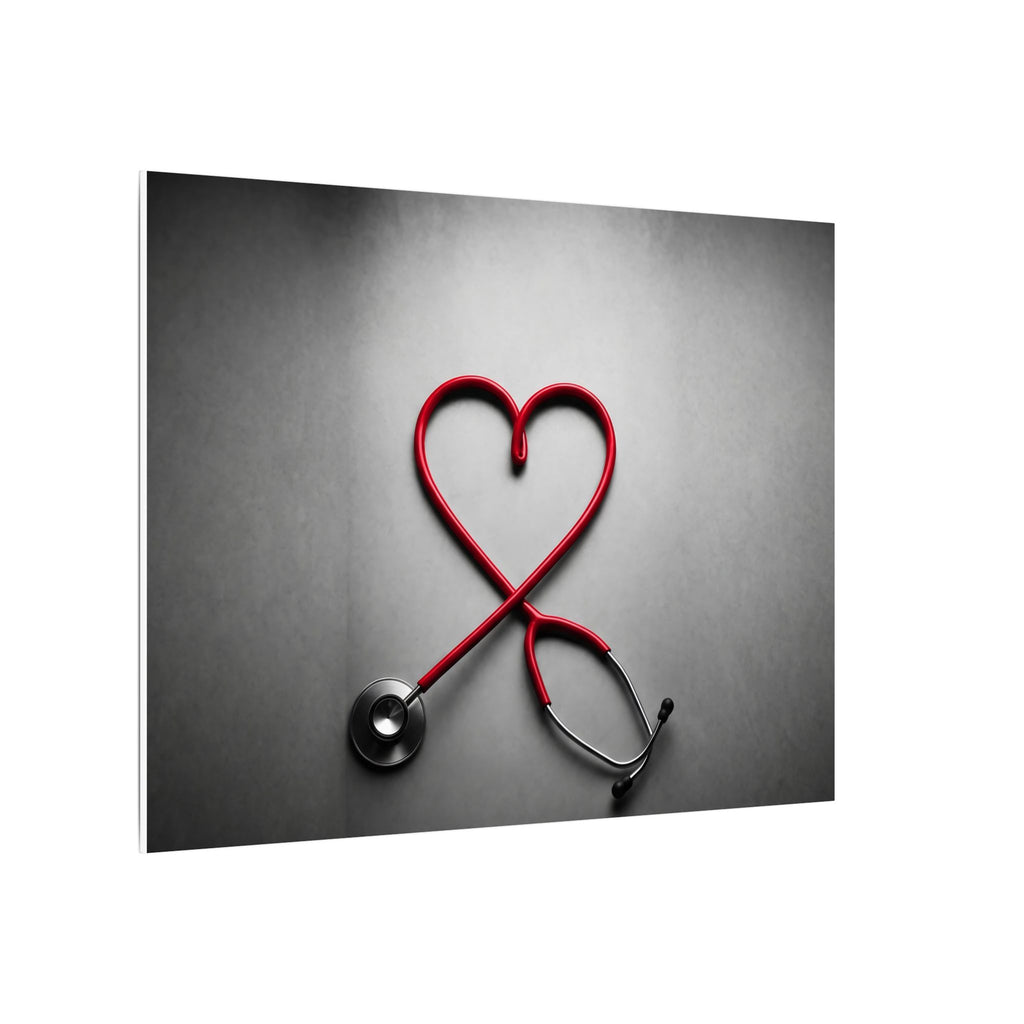 The Stethoscope Heart - Doctor's Office Wall Art | Canvas (Landscape)