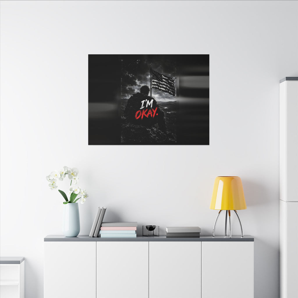 I'm Okay - Man Cave Wall Art | Canvas (Landscape)