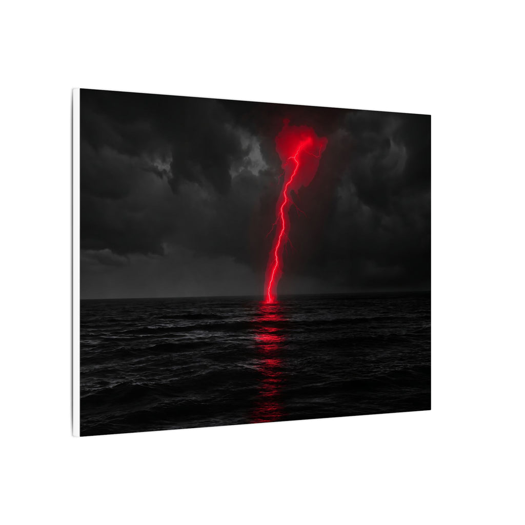 Red Strike - Red And Black Art | Canvas (Landscape)