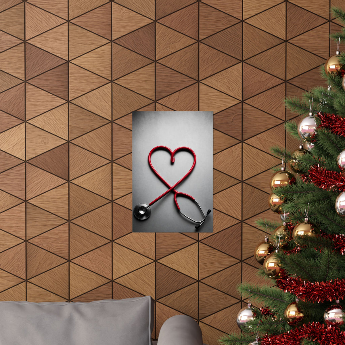 The Stethoscope Heart - Doctor's Office Wall Art | Matte Poster