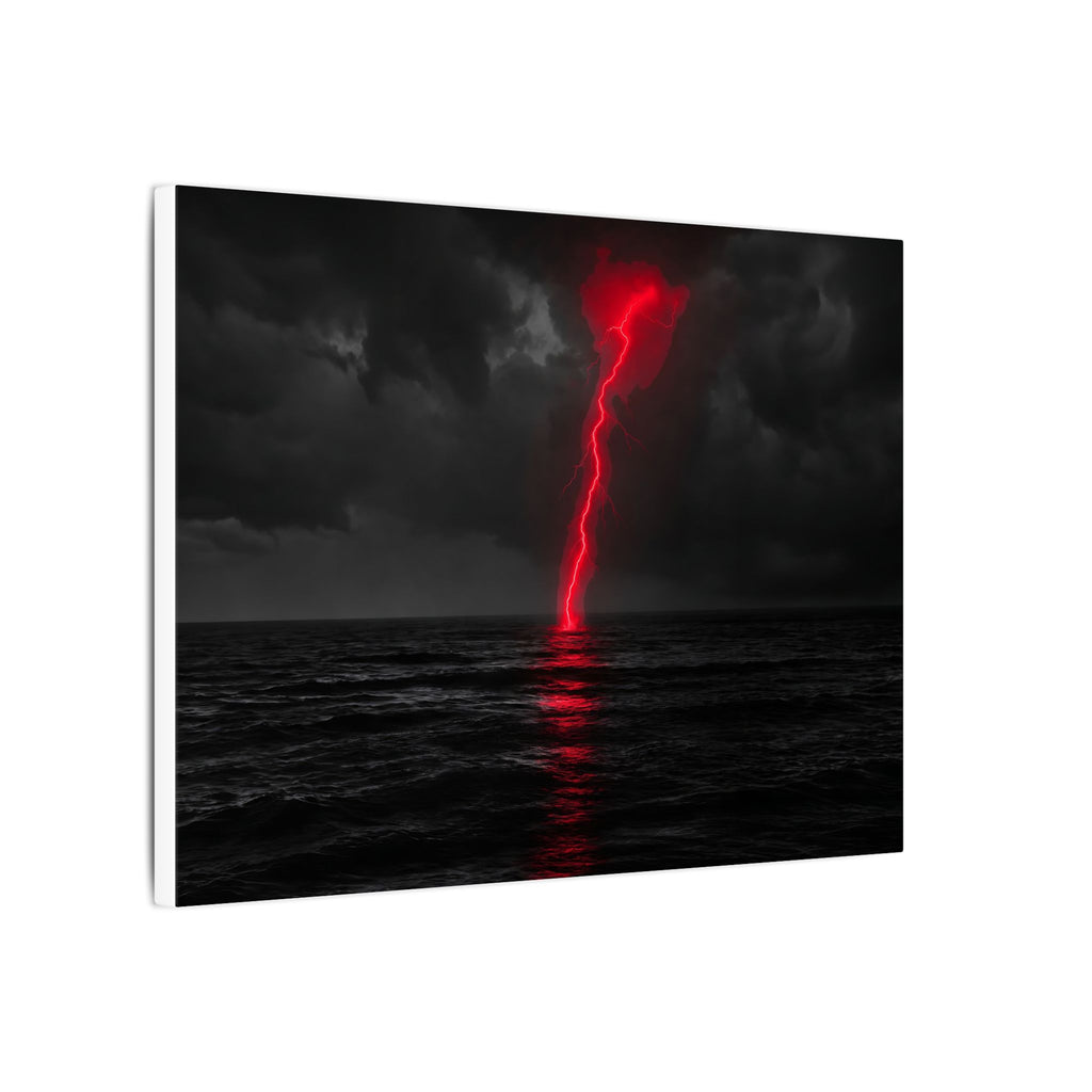 Red Strike - Red And Black Art | Canvas (Landscape)