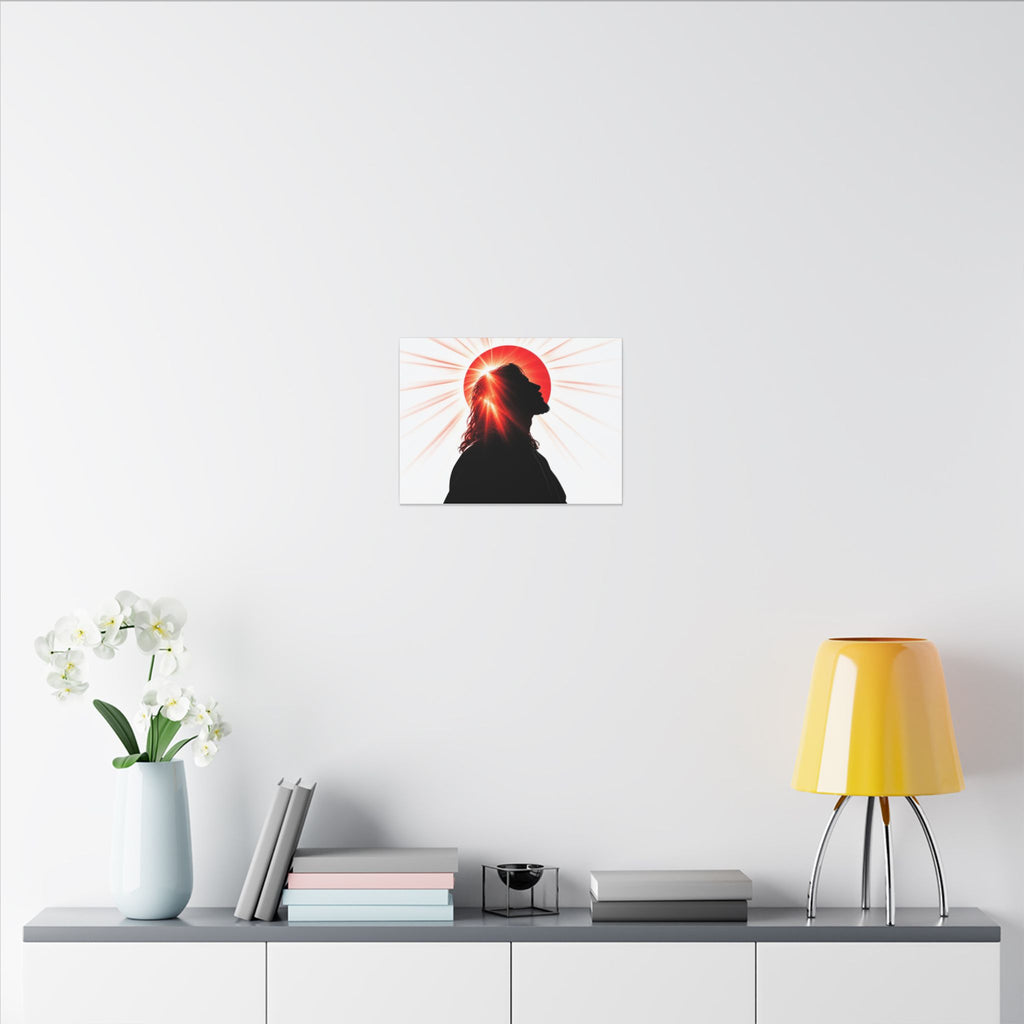 Jesus Silhouette - Christian Wall Art | Canvas (Landscape)