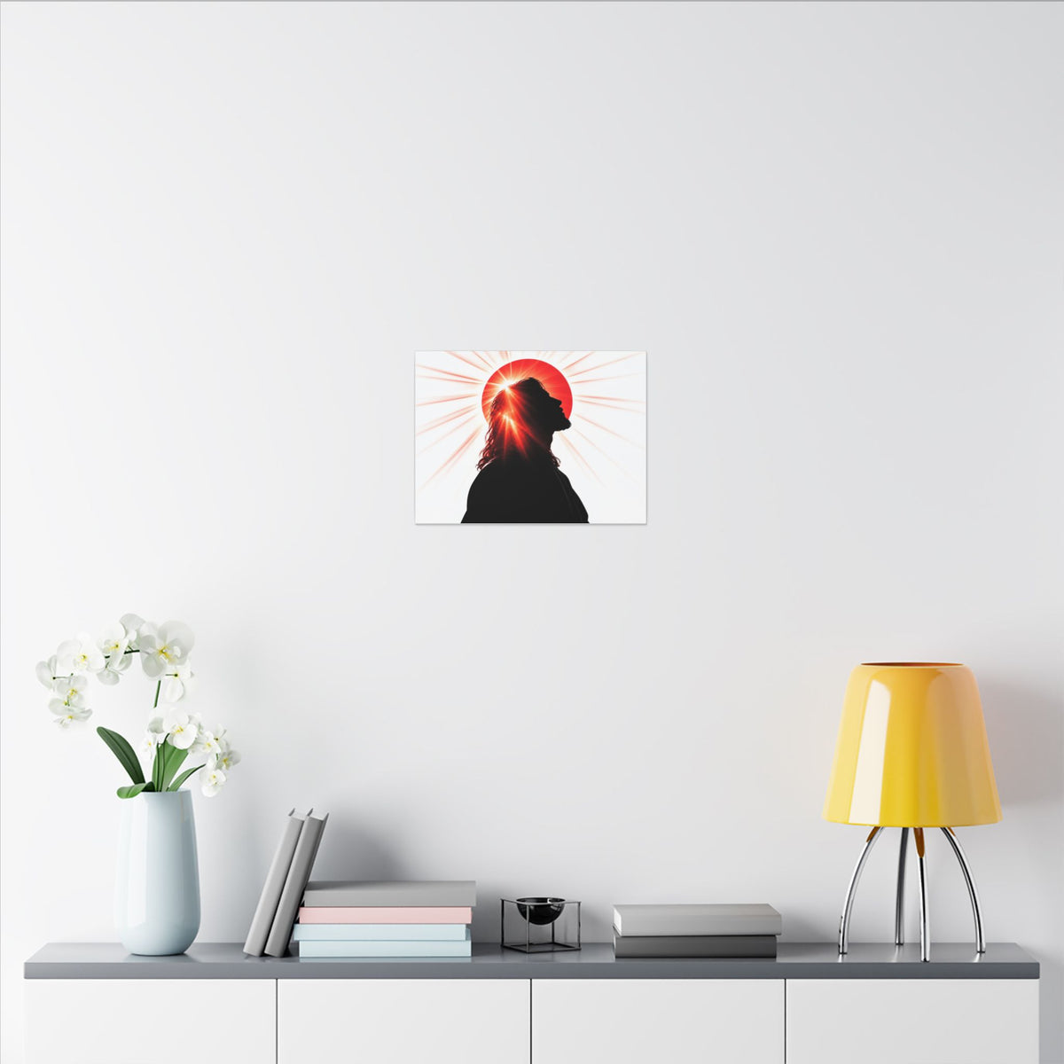Jesus Silhouette - Christian Wall Art | Canvas (Landscape)