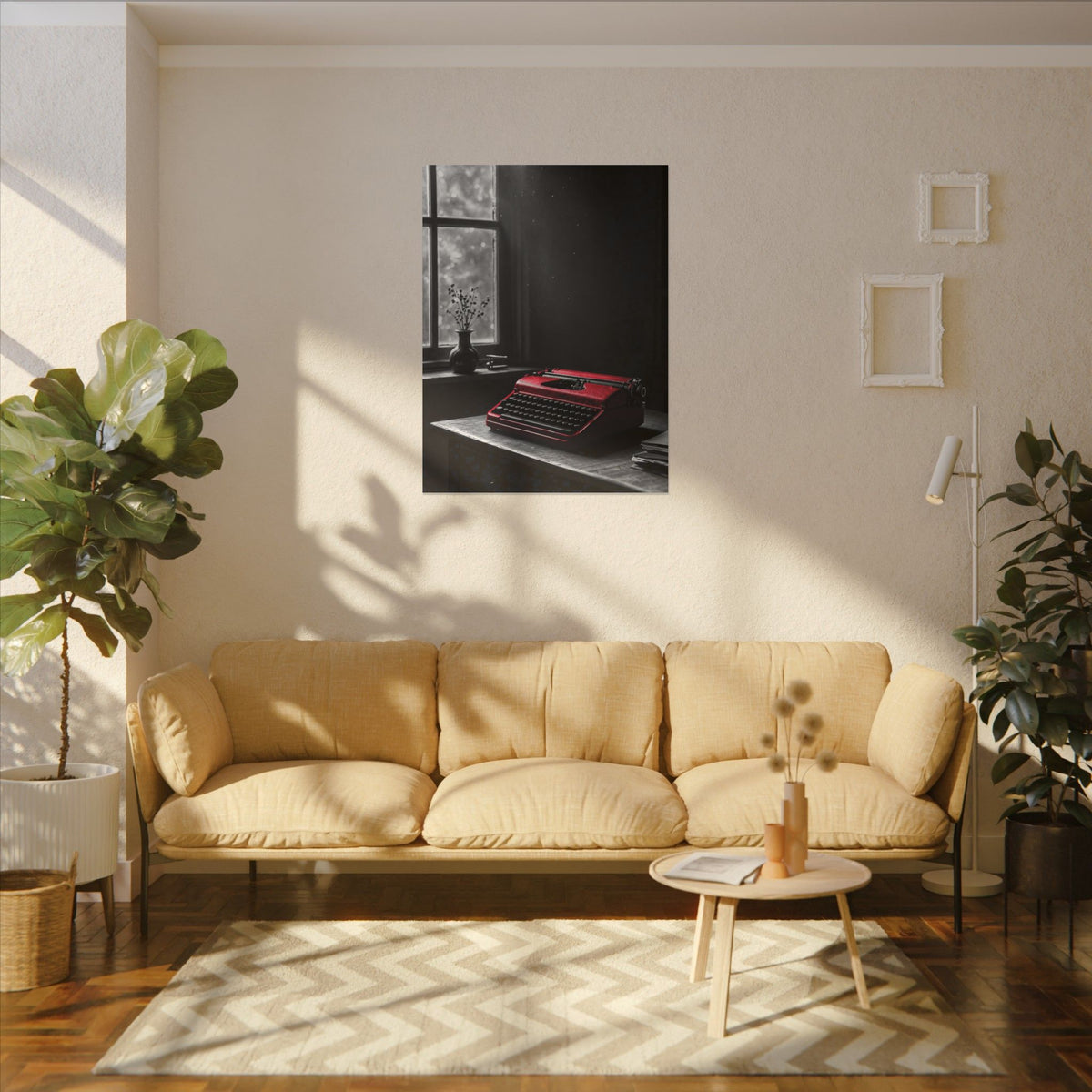 The Red Typewriter - Unique Office Wall Art | Canvas