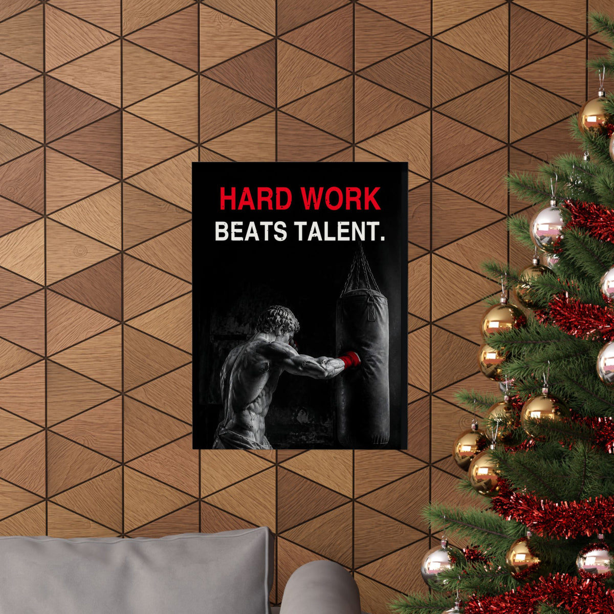 Hard Work Beats Talent - Boxing Wall Art | Matte Poster