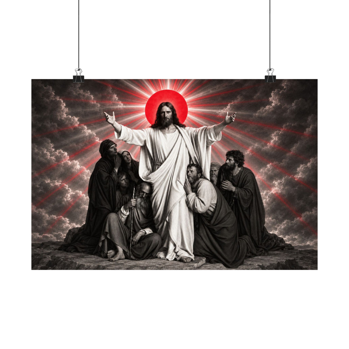 Christ and the Disciples - Christian Wall Art | Matte Poster (Landscape)