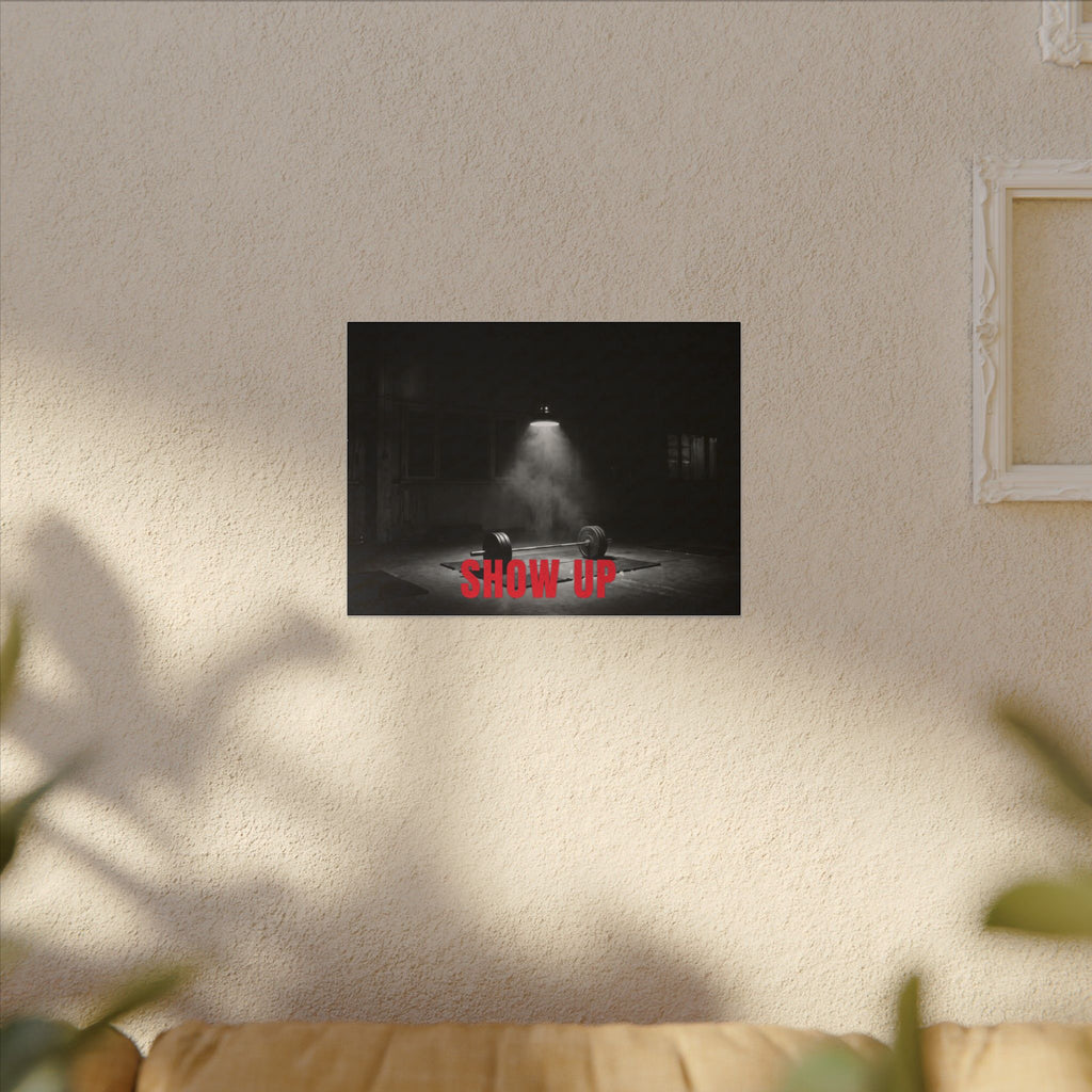 Show Up - Gym Wall Art | Canvas (Landscape)