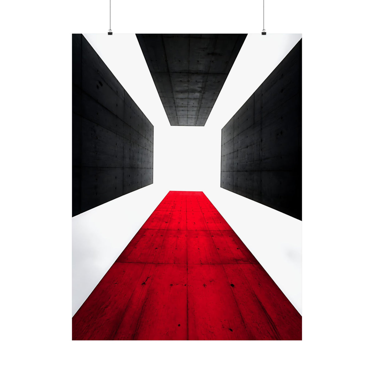 The Red Facade - Red Wall Decor | Matte Poster