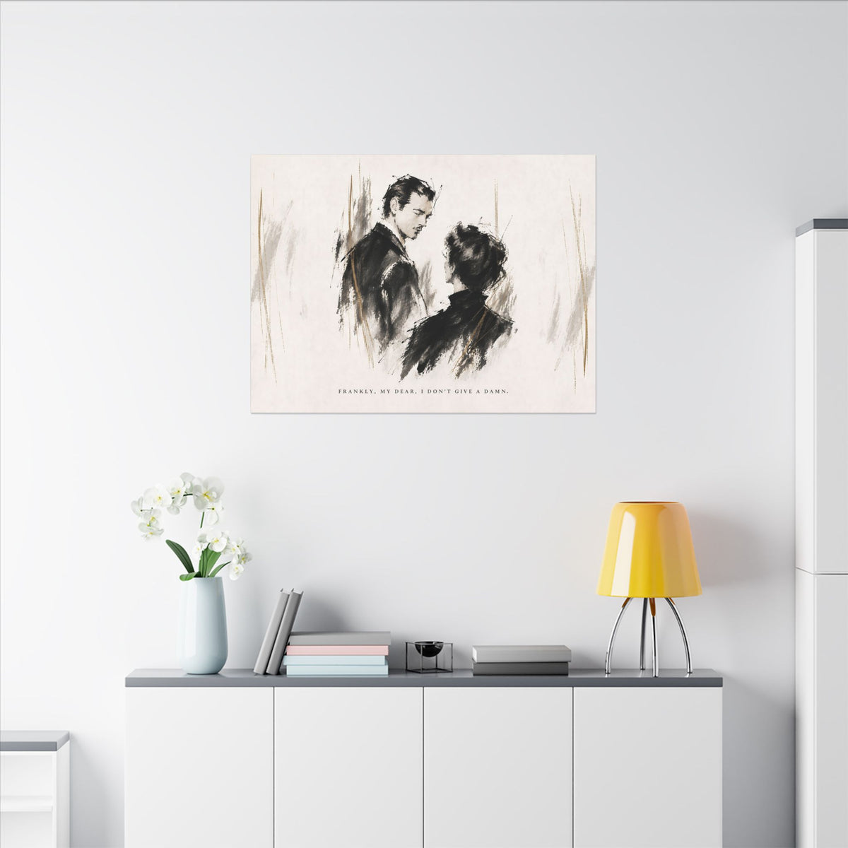 Frankly My Dear - Romantic Noir Wall Art | Canvas (Landscape)
