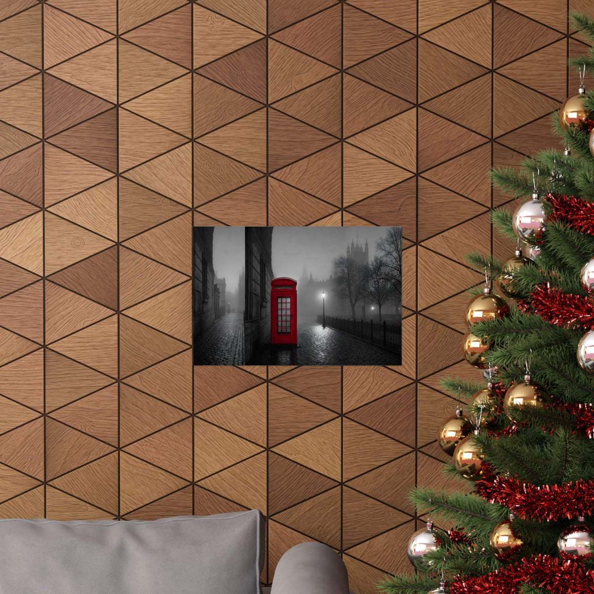 The Red Booth - Unique Office Art | Matte Poster (Landscape)