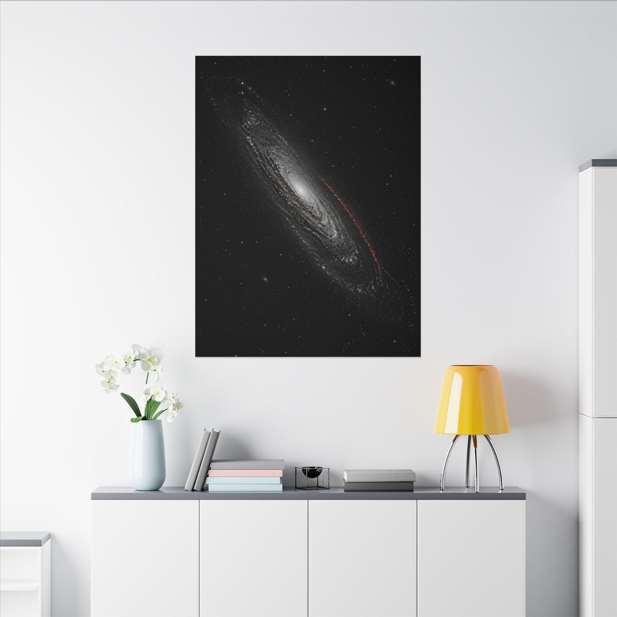 Crimson Orbit - Space Wall Art | Canvas