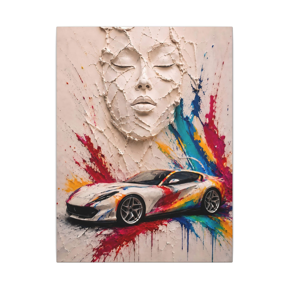 Full Throttle - Supercar Splash Art | Canvas