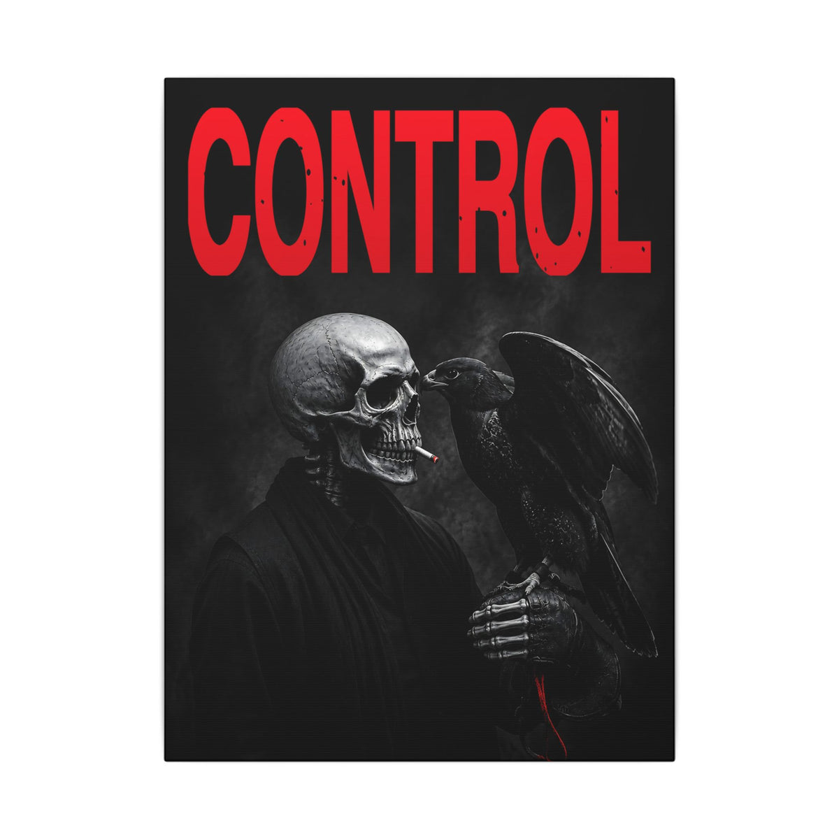 Control - Gothic Raven Artwork | Canvas