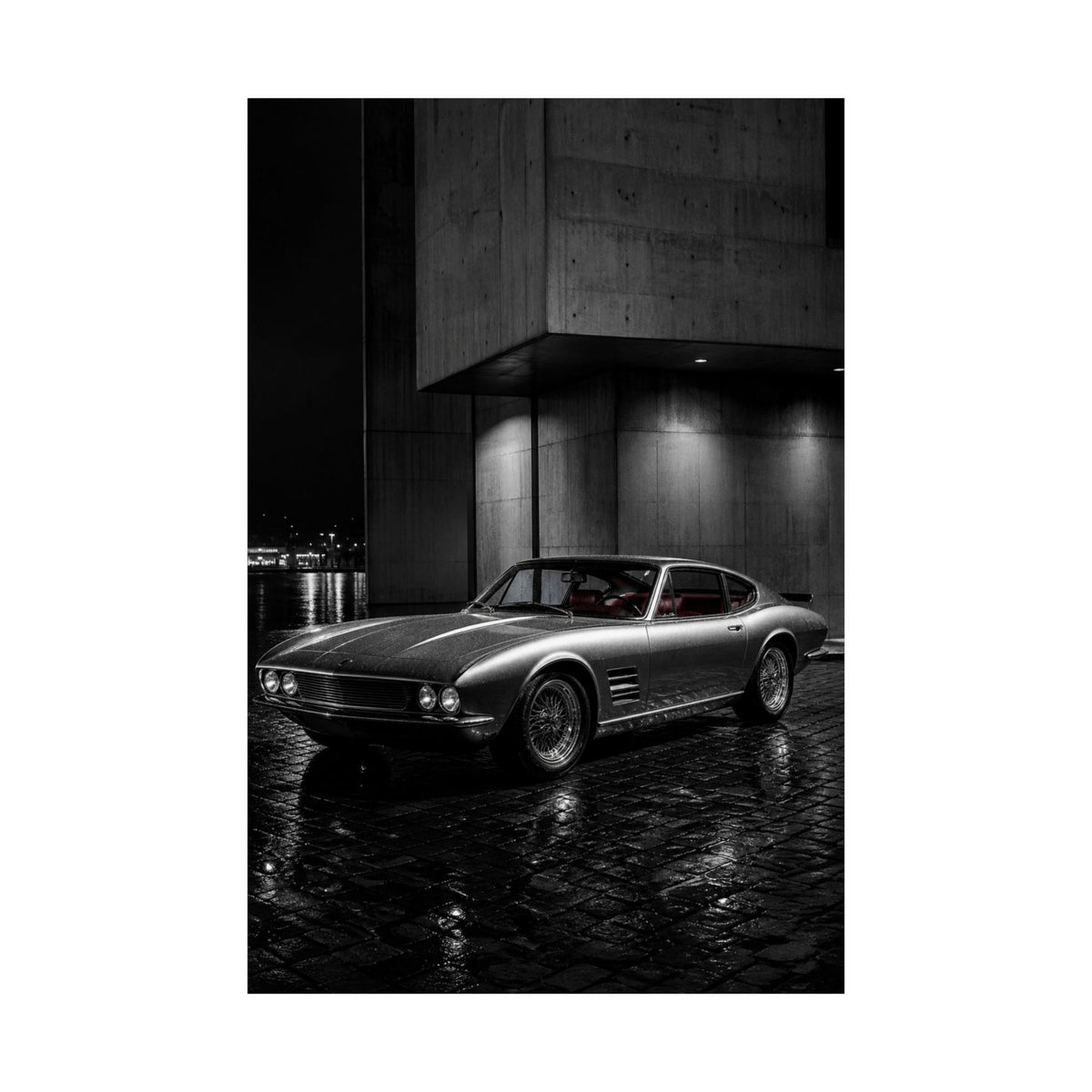 Midnight Grand Tourer - Vintage Car Wall Art | Matte Poster