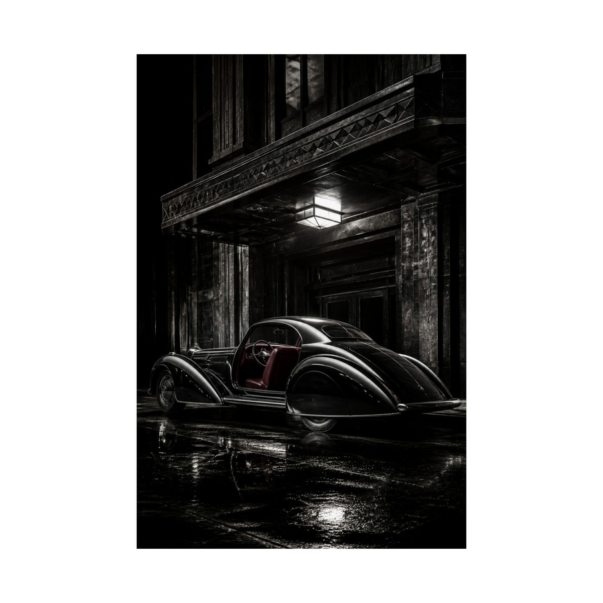 Art Deco Coupe - Art Deco Car Wall Art | Matte Poster