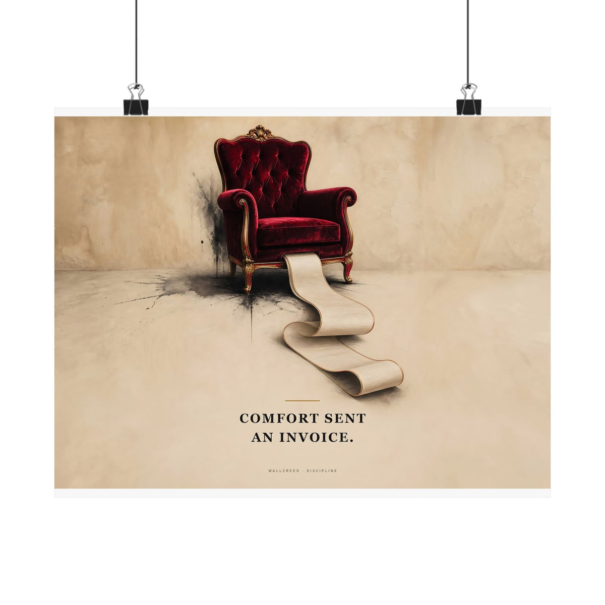 Comfort Sent an Invoice - Funny Wall Art | Matte Poster (Landscape)