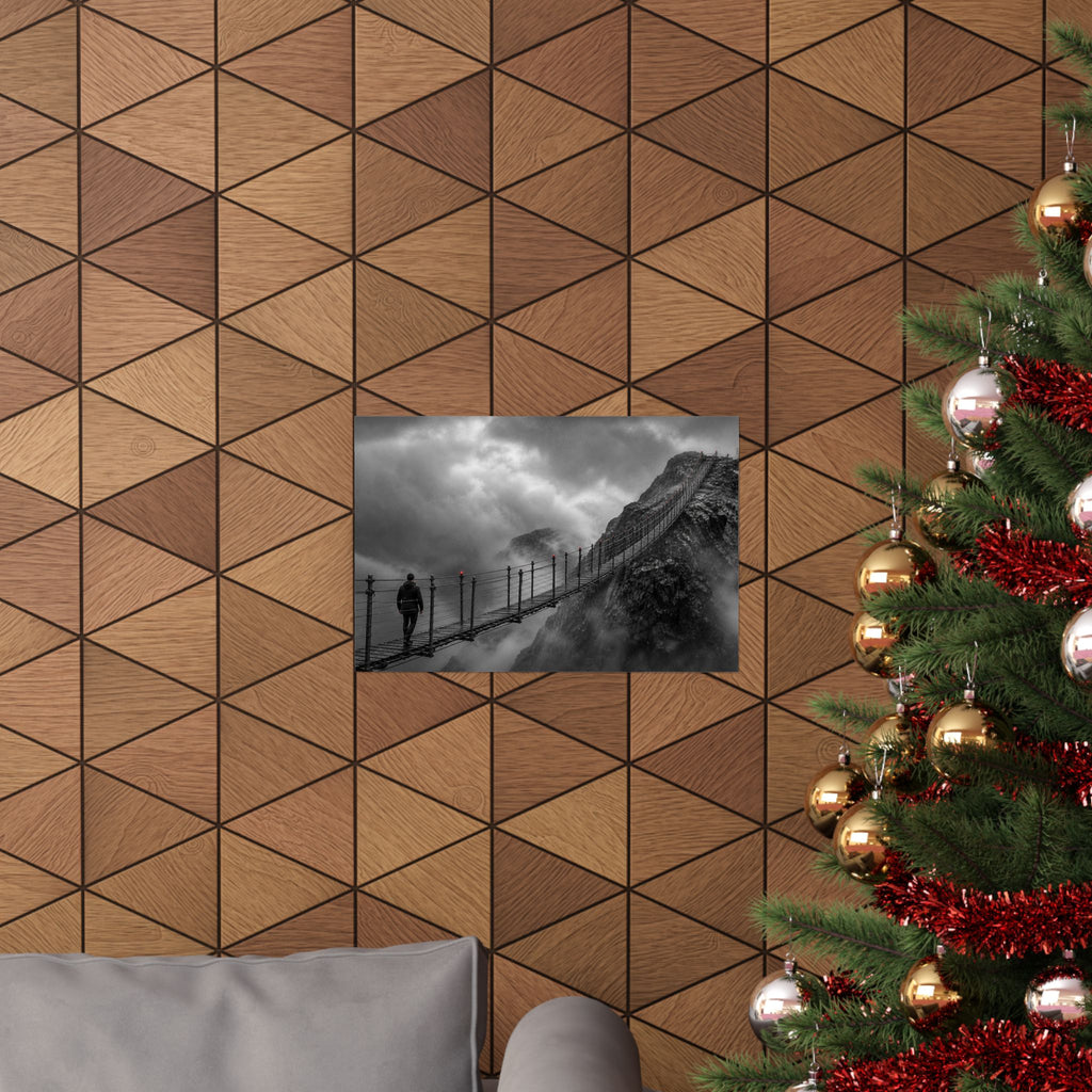 Cross What Scares You - Bedroom Art Prints | Matte Poster (Landscape)