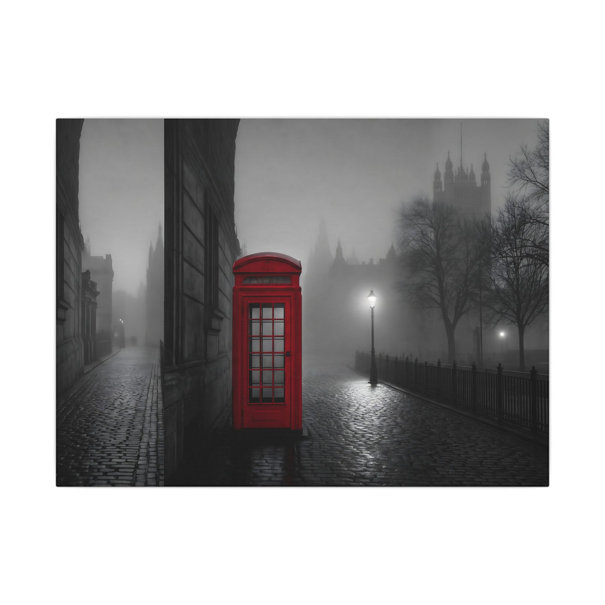 The Red Booth - Unique Office Art | Canvas (Landscape)
