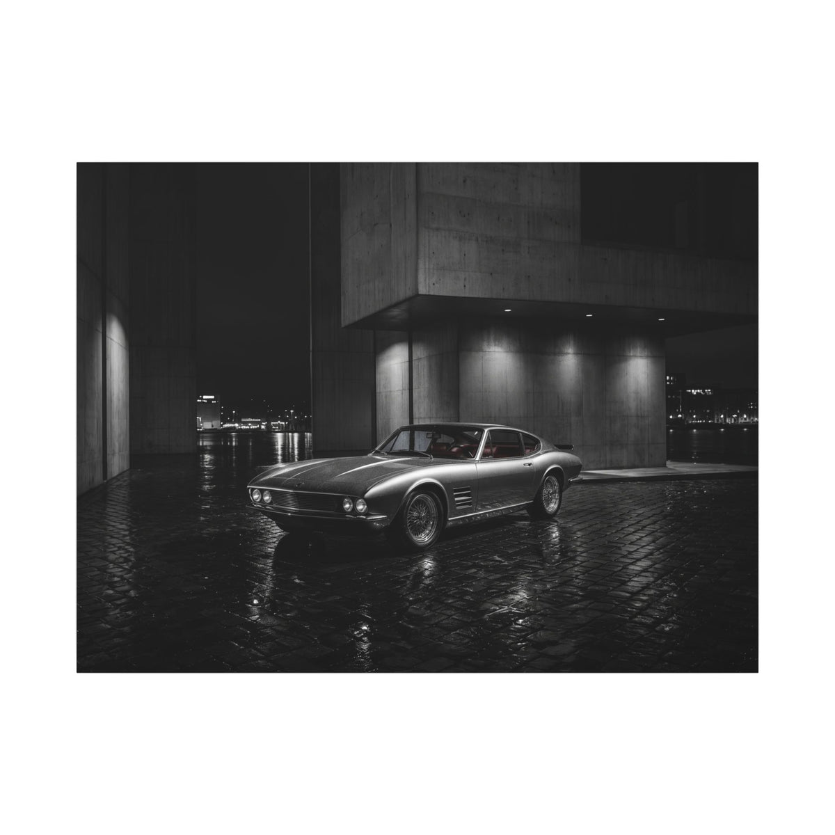 Midnight Grand Tourer - Vintage Car Wall Art | Canvas (Landscape)
