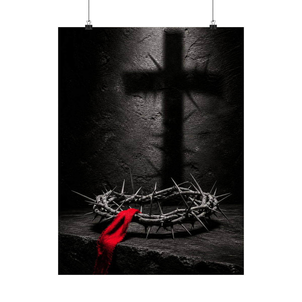 Crown and Shadow - Crown of Thorns Wall Art | Matte Poster