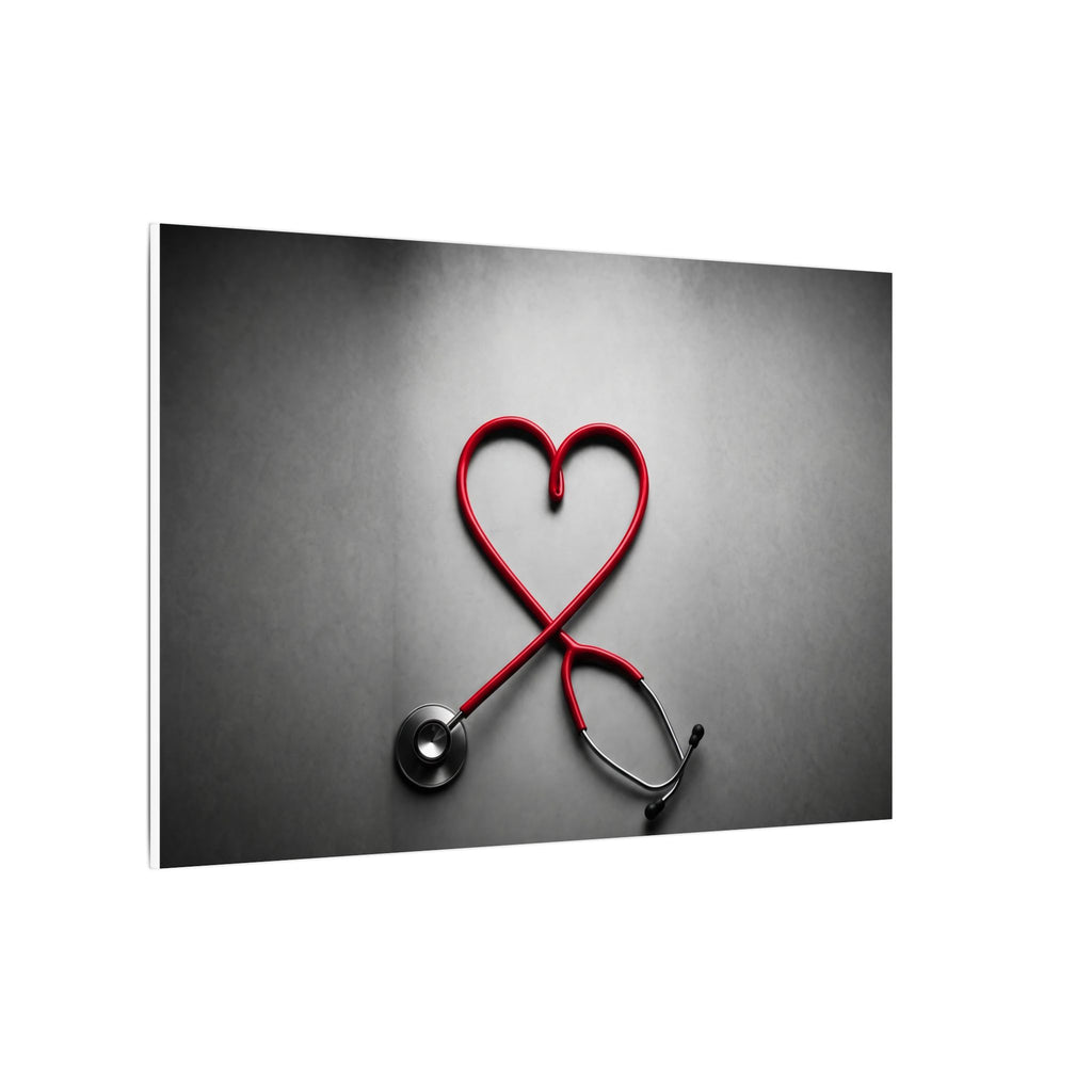 The Stethoscope Heart - Doctor's Office Wall Art | Canvas (Landscape)