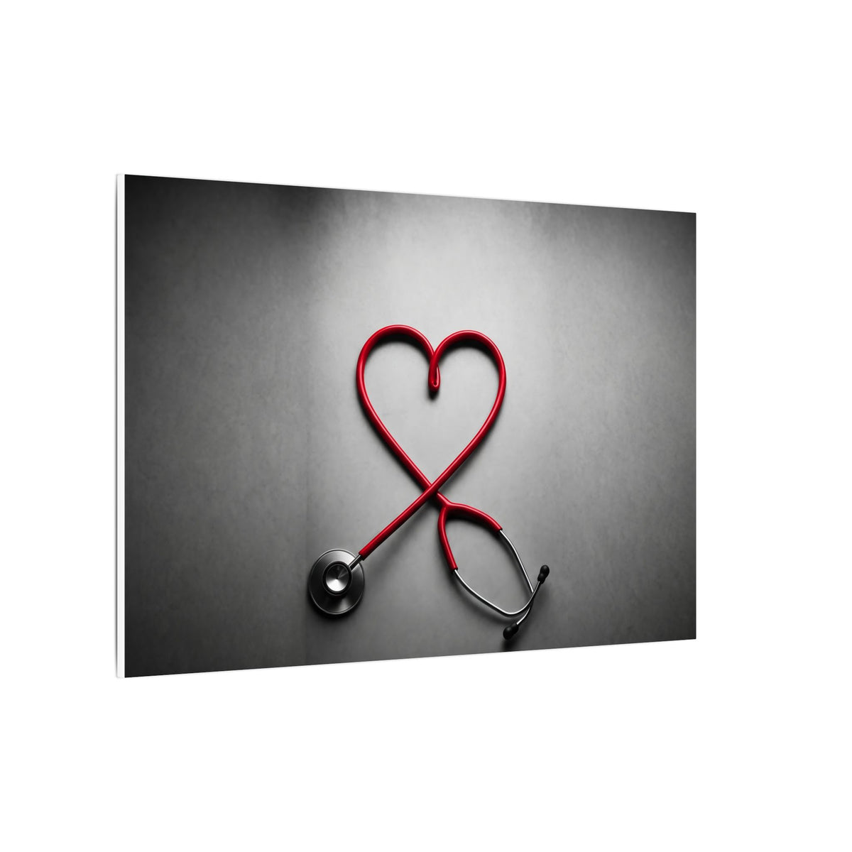 The Stethoscope Heart - Doctor's Office Wall Art | Canvas (Landscape)