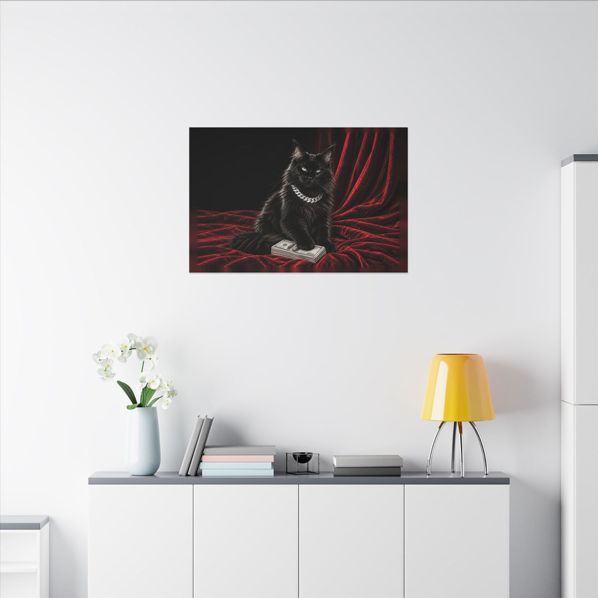 Cat Cash - Meme Wall Art | Canvas (Landscape)