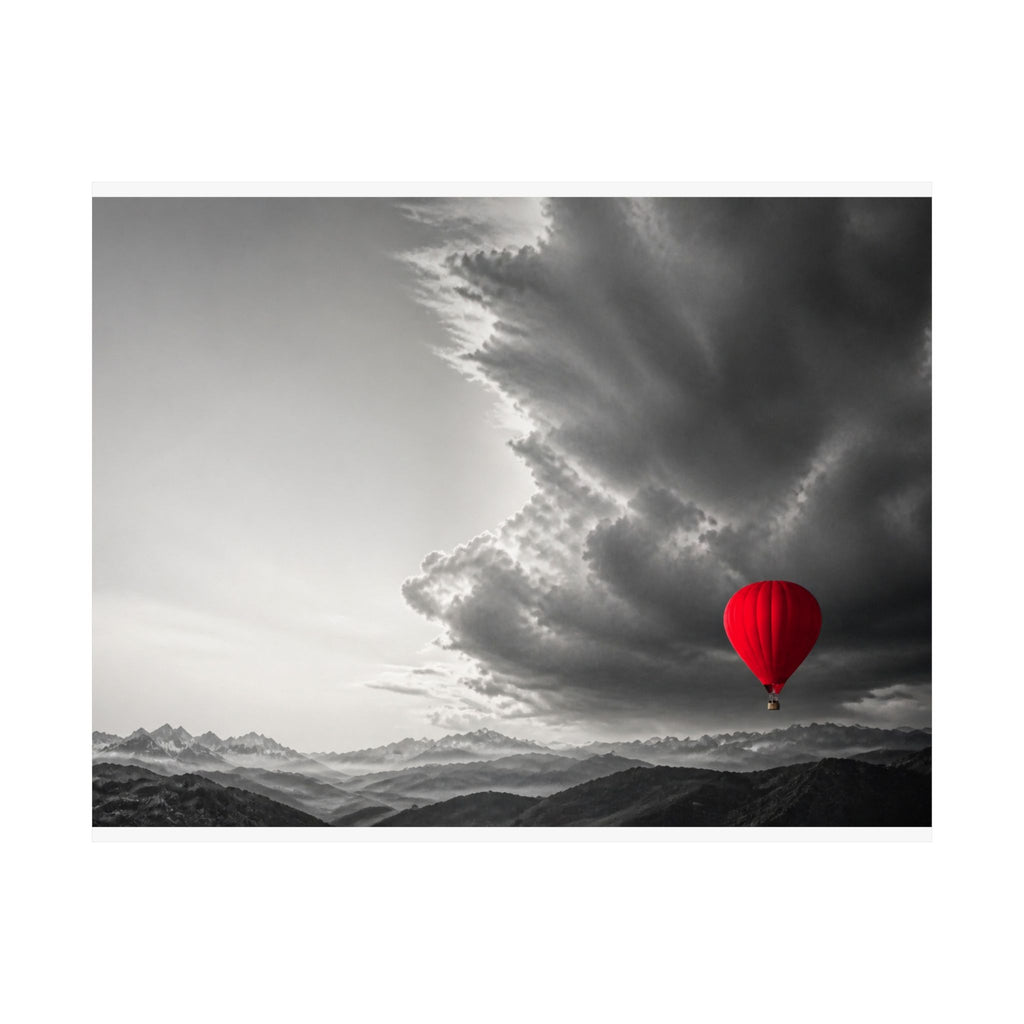 Red Balloon - Over the Bed Wall Art | Matte Poster (Landscape)