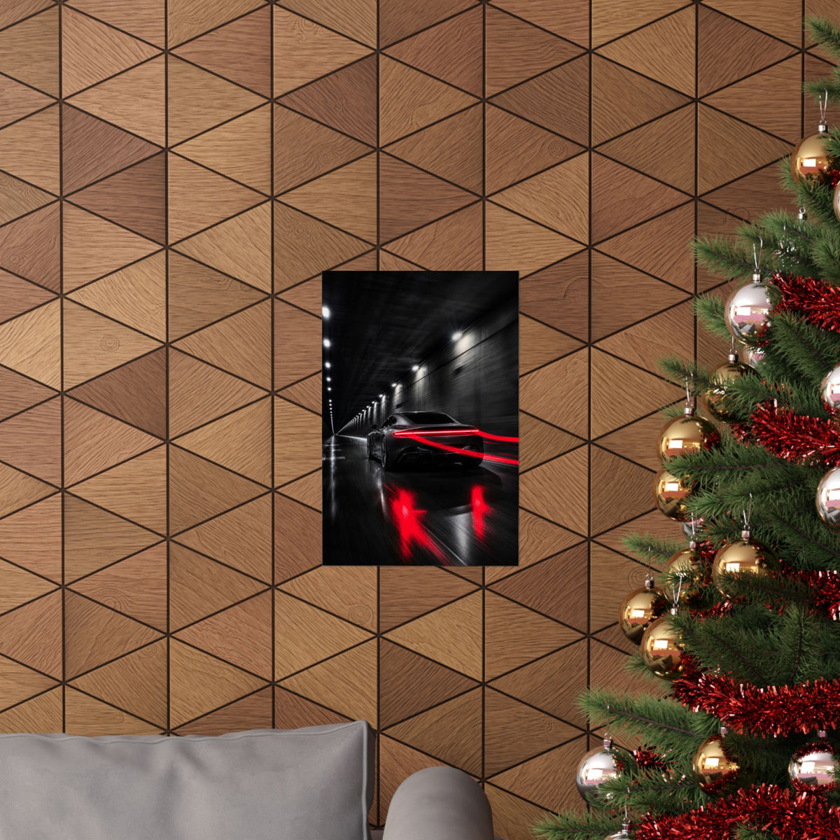 Redline Tunnel - Racing Wall Art | Matte Poster